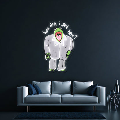 Kermie Got No Clue Where He Is Artwork Neon Signs For Sale - Shineneon