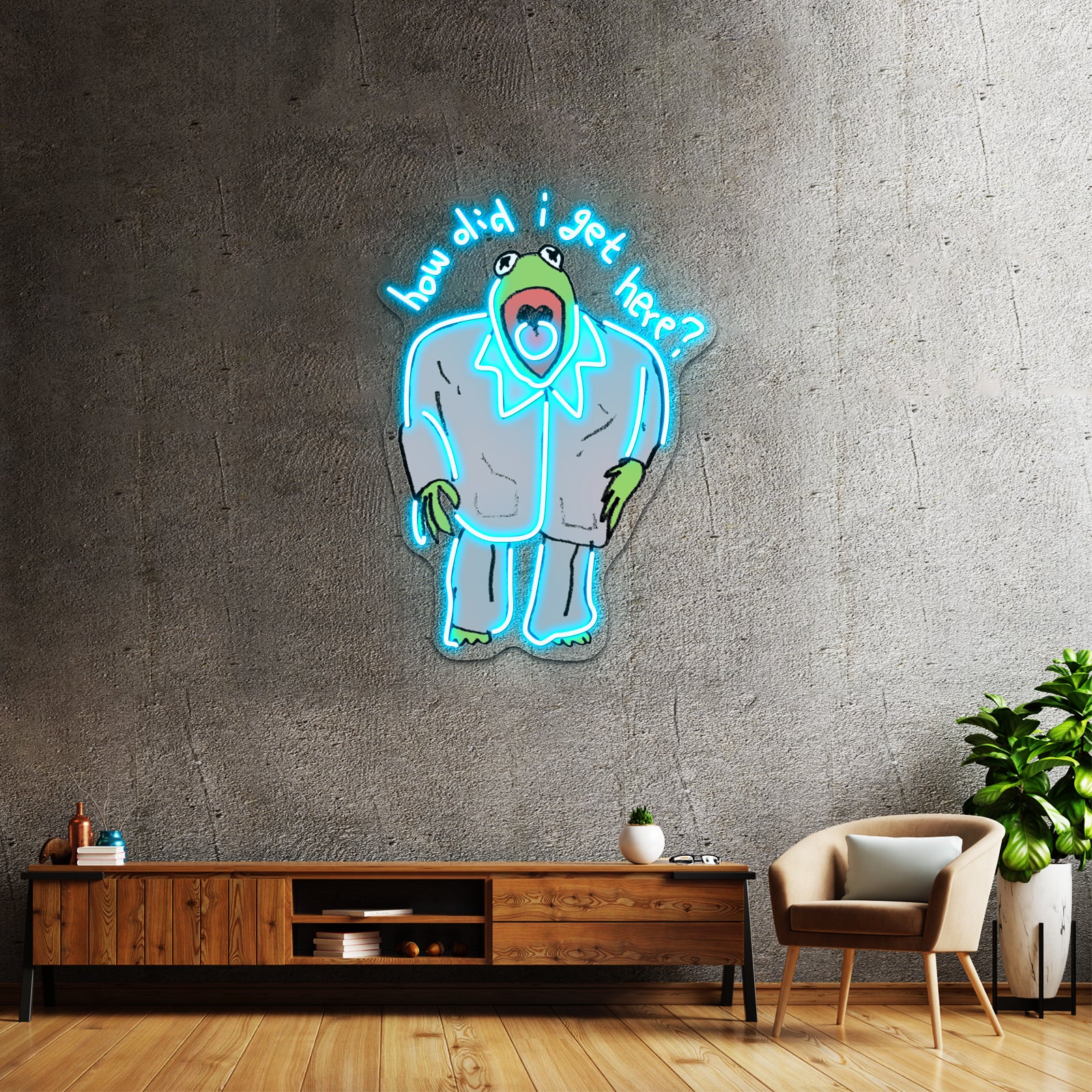 Kermie Got No Clue Where He Is Artwork Neon Signs For Sale