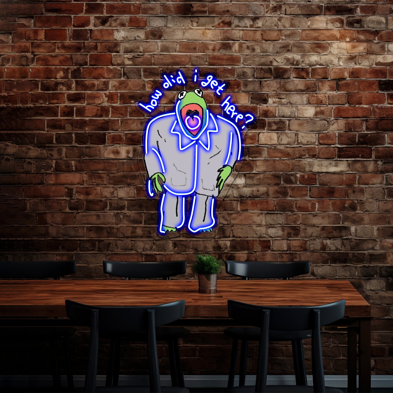 Kermie Got No Clue Where He Is Artwork Neon Signs For Sale