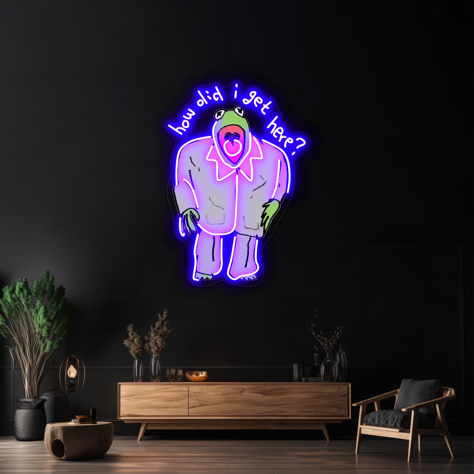 Kermie Got No Clue Where He Is Artwork Neon Signs For Sale