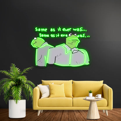 Kermie Letting The Days Go By Artwork Neon Signs For Sale