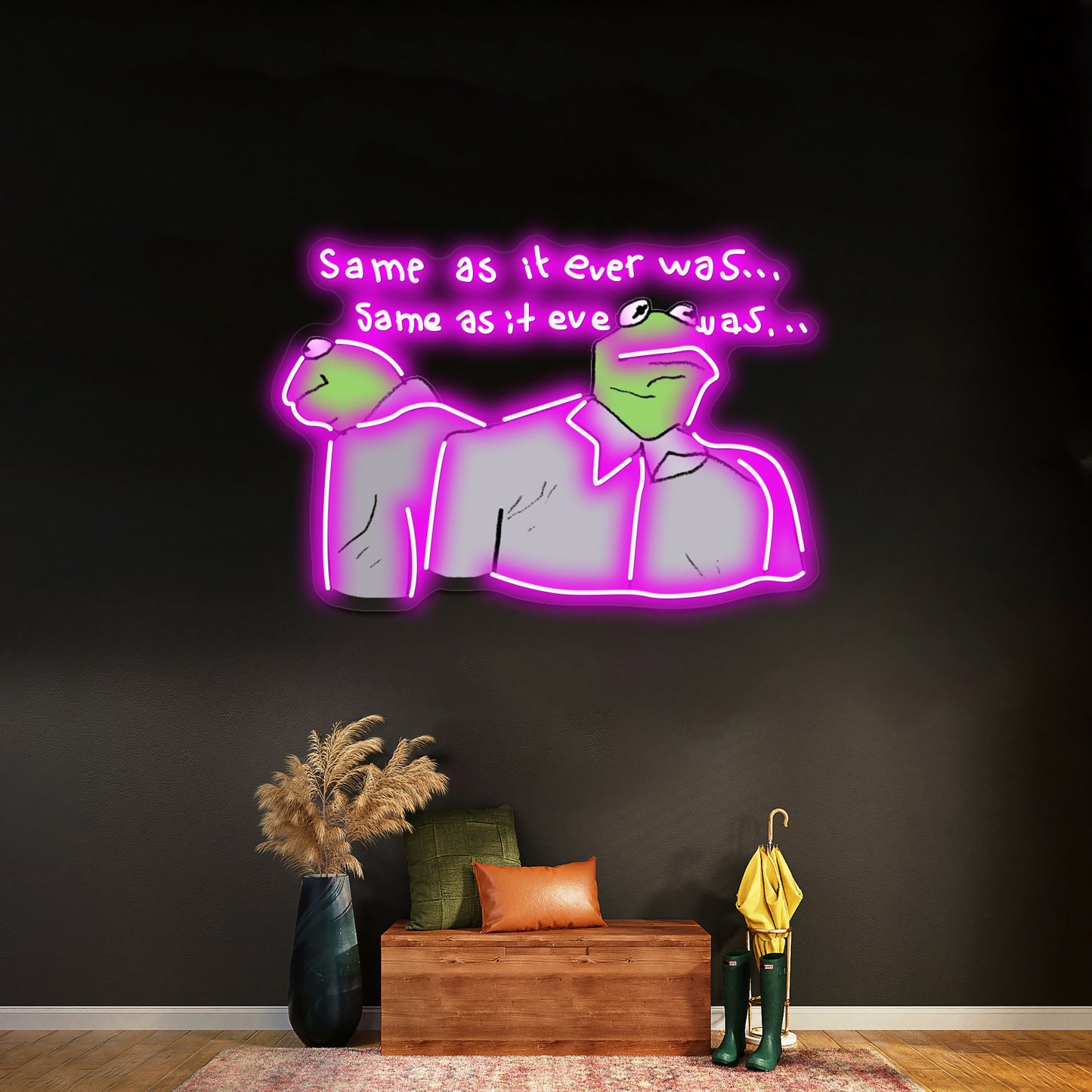 Kermie Letting The Days Go By Artwork Neon Signs For Sale