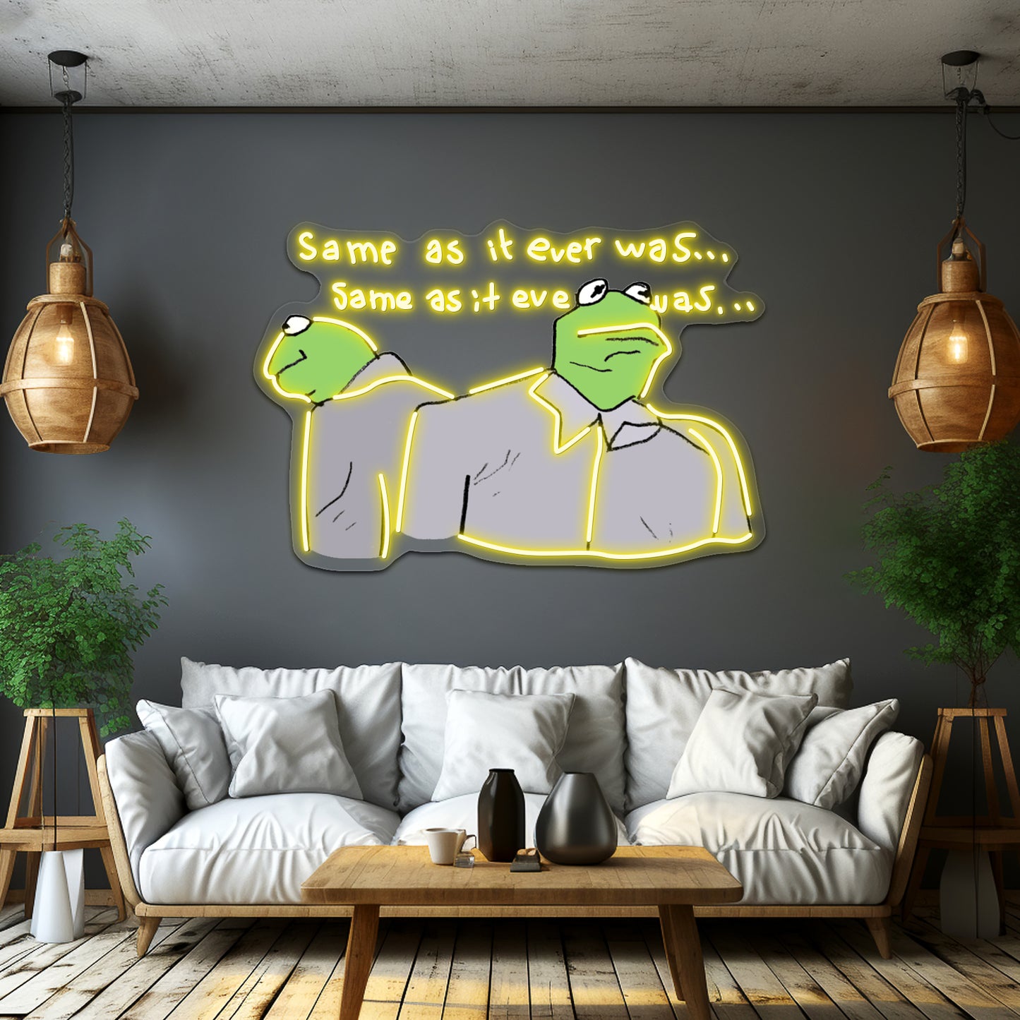 Kermie Letting The Days Go By Artwork Neon Signs For Sale