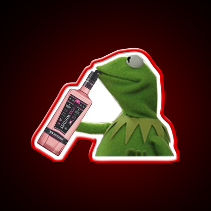 Kermit Sipping Pink Whitney Beer Bar Decor Led Neon Sign Rgb Color - LED neon sign view 10