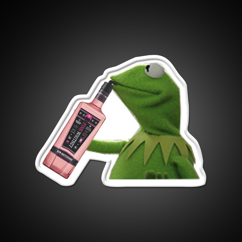 Kermit Sipping Pink Whitney Beer Bar Decor Led Neon Sign Rgb Color - LED neon sign view 11