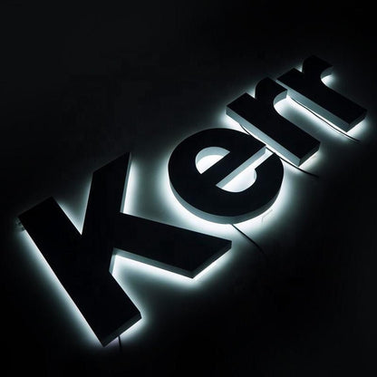 Kerr 3D Backlit Letters Business Metal Led Sign - Shineneon