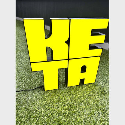 Keta 3D Frontlit And Backlit Channel Letter Led Light Sign - Shineneon