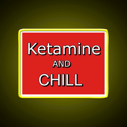 Ketamine And Chill Hemp Inspired Green Leaf Led Neon Sign Rgb Color - Custom LED neon sign front view