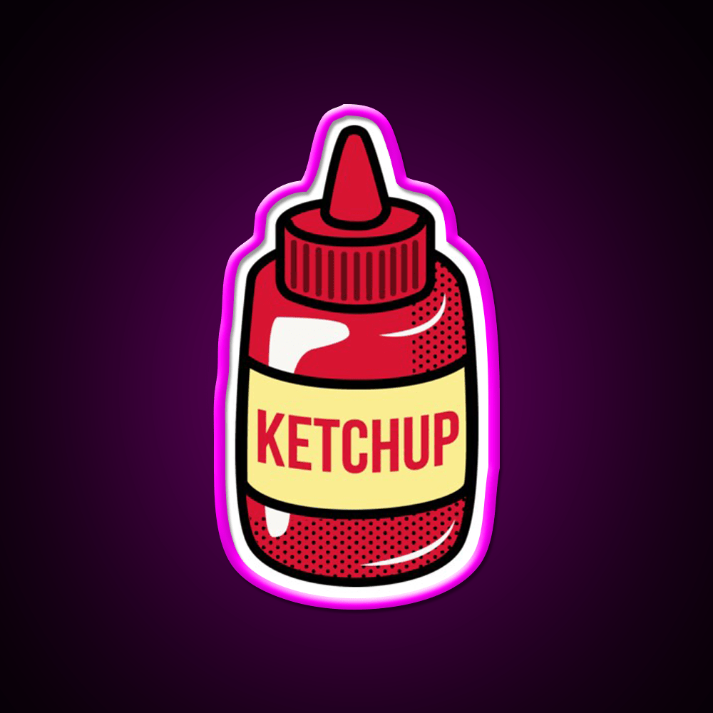 Ketchup Fast Food Led Neon Sign For Burger Place Rgb Color - Shineneon