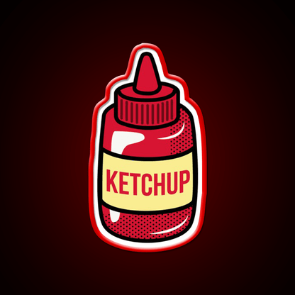 Ketchup Fast Food Led Neon Sign For Burger Place Rgb Color - Shineneon