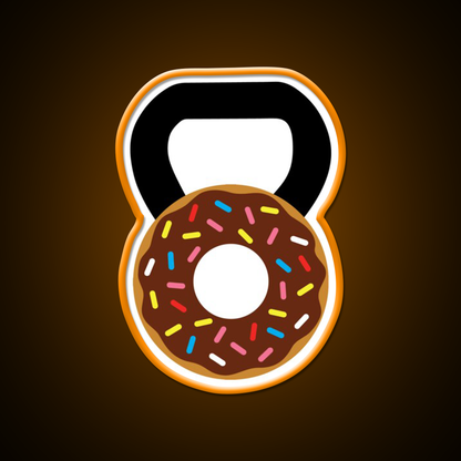 Kettlebell Donut Gym Fitness Led Neon Sign Rgb Color