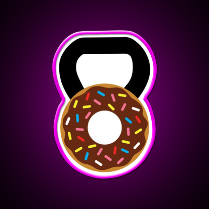 Kettlebell Donut Gym Fitness Led Neon Sign Rgb Color