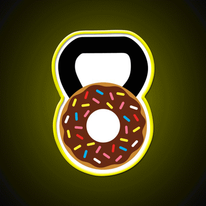 Kettlebell Donut Gym Fitness Led Neon Sign Rgb Color