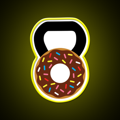 Kettlebell Donut Gym Fitness Led Neon Sign Rgb Color