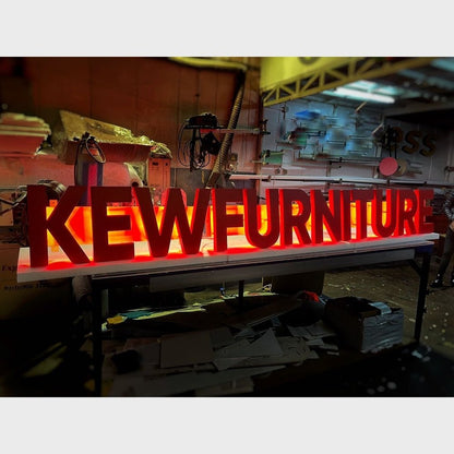 Kew Furniture 3D Backlit Channel Letters Led Light Sign - Shineneon