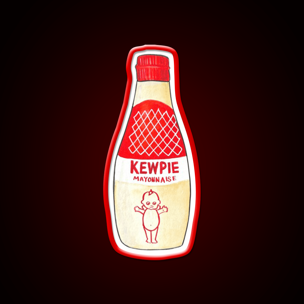 Kewpie Mayonnaise Watercolor Snack Food Led Neon Sign Rgb Color - Shineneon