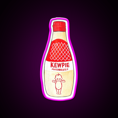 Kewpie Mayonnaise Watercolor Snack Food Led Neon Sign Rgb Color - Shineneon