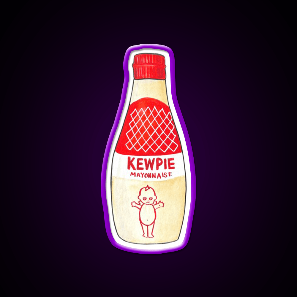 Kewpie Mayonnaise Watercolor Snack Food Led Neon Sign Rgb Color - Shineneon