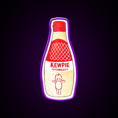 Kewpie Mayonnaise Watercolor Snack Food Led Neon Sign Rgb Color - Shineneon