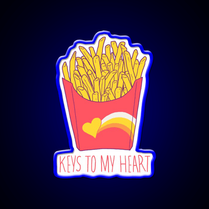 Keys To My Heart Fast Food Led Neon Sign For Burger Place Rgb Color - Shineneon