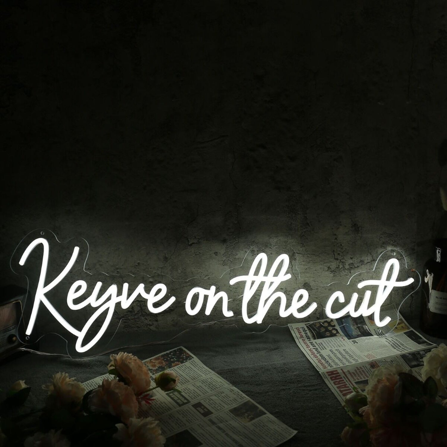Keyve On The Cut White Led Neon Sign | Shineneon