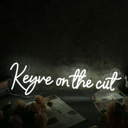 Keyve On The Cut White Led Neon Sign | Shineneon