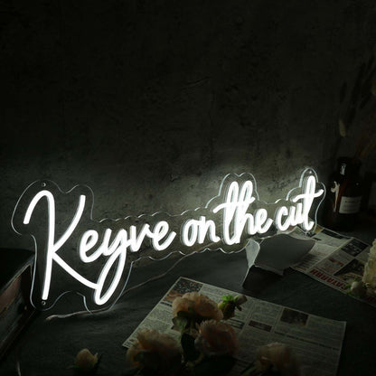 Keyve On The Cut White Led Neon Sign | Shineneon