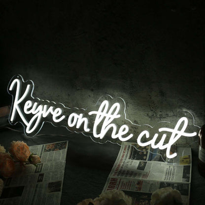Keyve On The Cut White Led Neon Sign | Shineneon