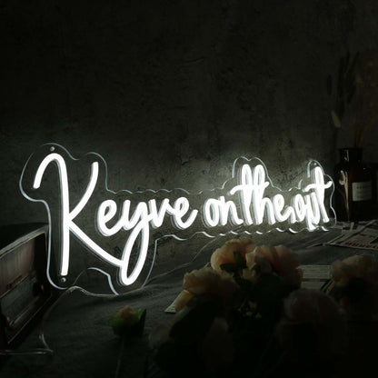 Keyve On The Cut White Led Neon Sign | Shineneon