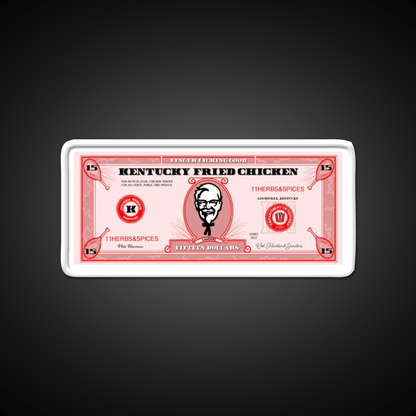 Kfc Dollar Bill Fast Food Led Neon Sign For Burger Place Rgb Color - Shineneon