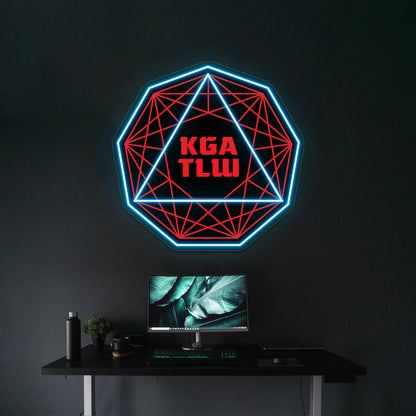 Kgatlw Nonagon Wall Artwork Neon Signs