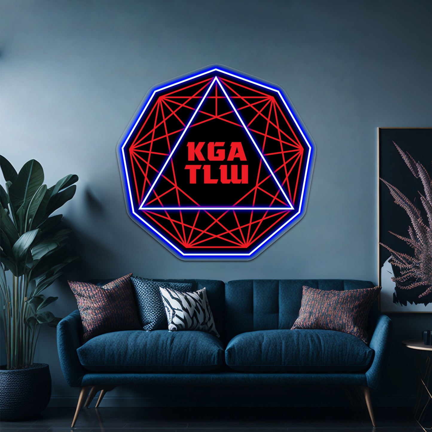 Kgatlw Nonagon Wall Artwork Neon Signs