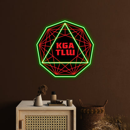 Kgatlw Nonagon Wall Artwork Neon Signs