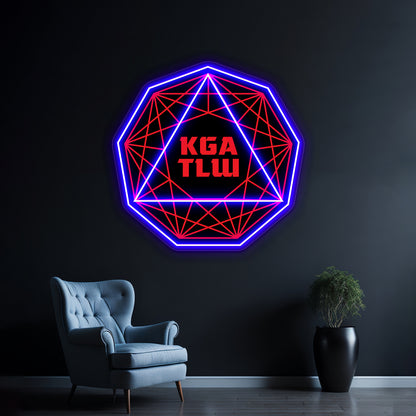 Kgatlw Nonagon Wall Artwork Neon Signs