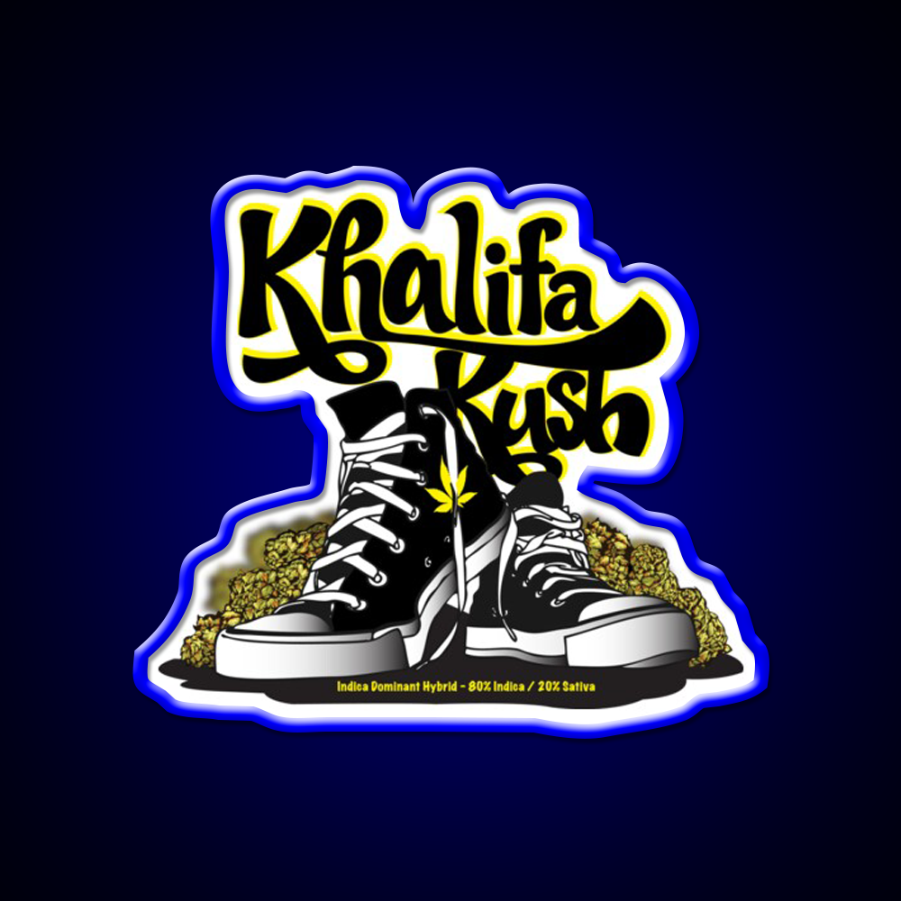 Khalifa Kush Strain Art Hemp Inspired Green Leaf Led Neon Sign Rgb Color - LED neon sign view 5