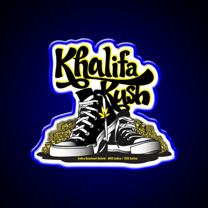 Khalifa Kush Strain Art Hemp Inspired Green Leaf Led Neon Sign Rgb Color - Shineneon