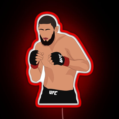 Khamzat Chimaev Rgb Neon Sign