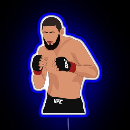 Khamzat Chimaev Rgb Neon Sign