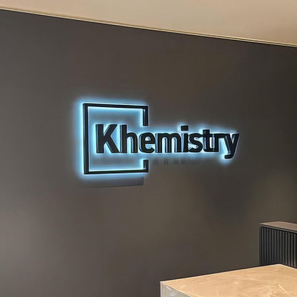 Khemistry 3D Backlit Letters Business Metal Led Sign - Shineneon