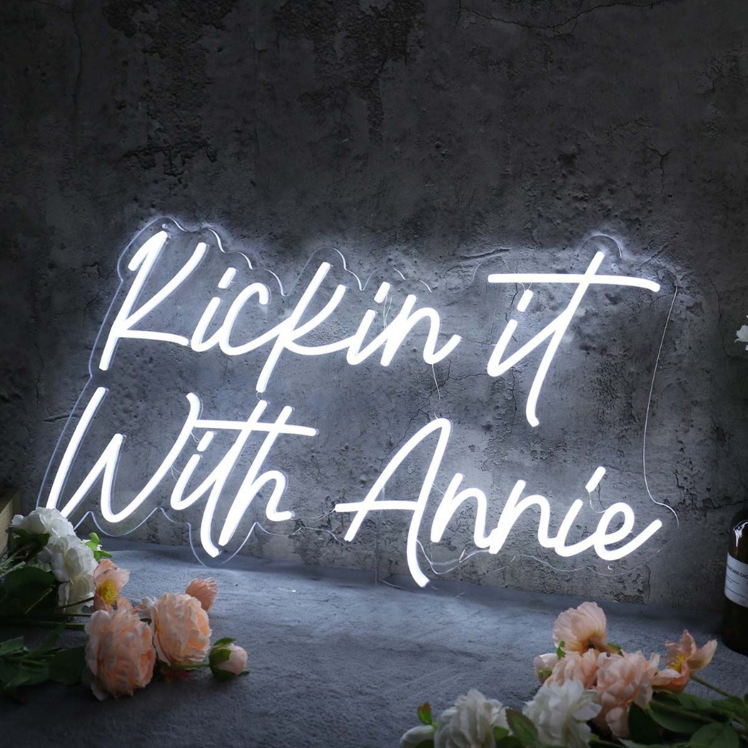 Kickin It With Annie White Led Neon Sign - Shineneon