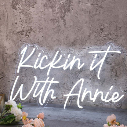Kickin It With Annie White Led Neon Sign - Shineneon