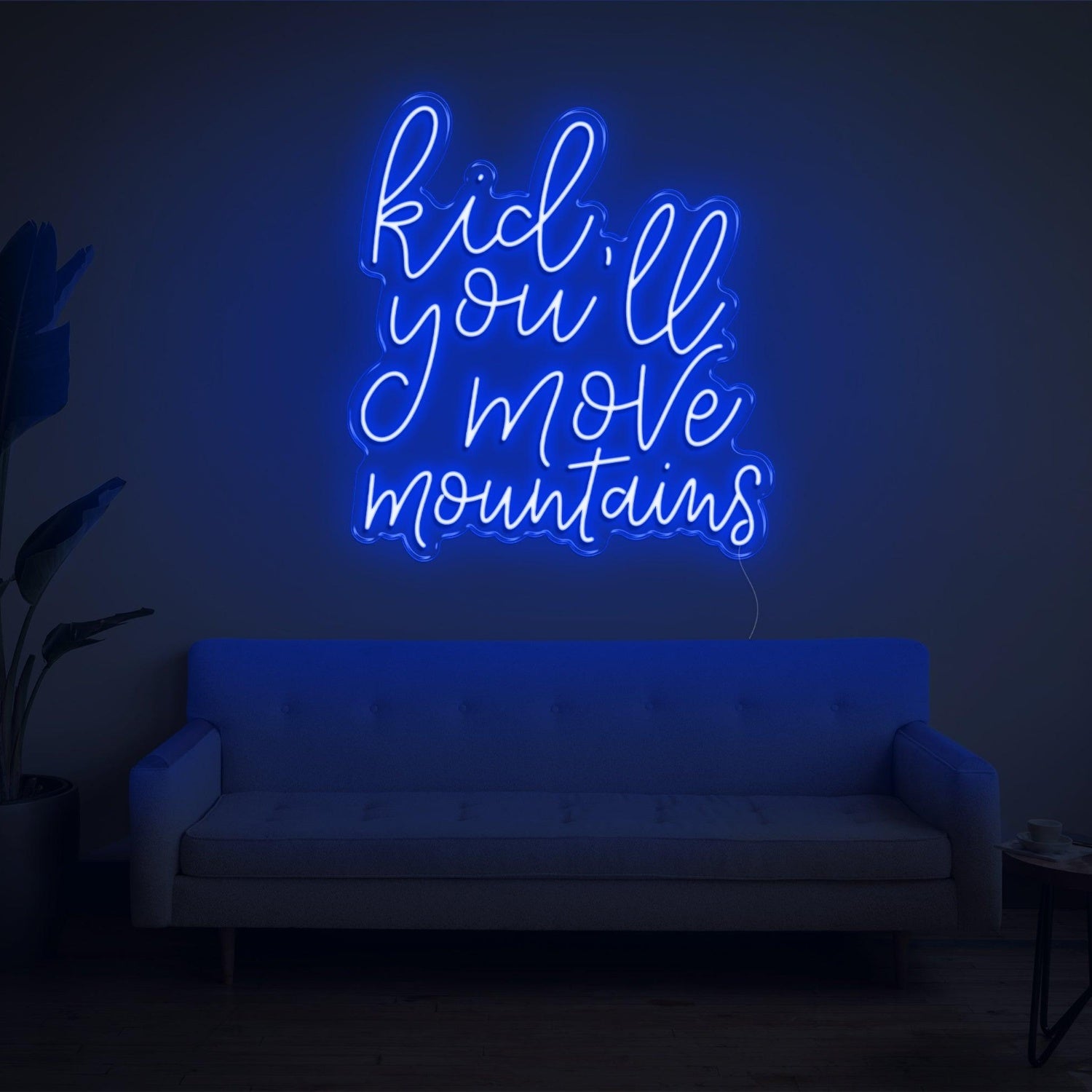 Kid Youll Move Mountains Purple Inspirational Led Neon Sign For Indoor Home Decor | Shineneon