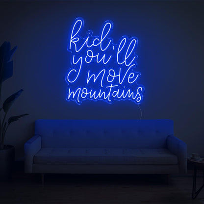 Kid Youll Move Mountains Purple Inspirational Led Neon Sign For Indoor Home Decor | Shineneon