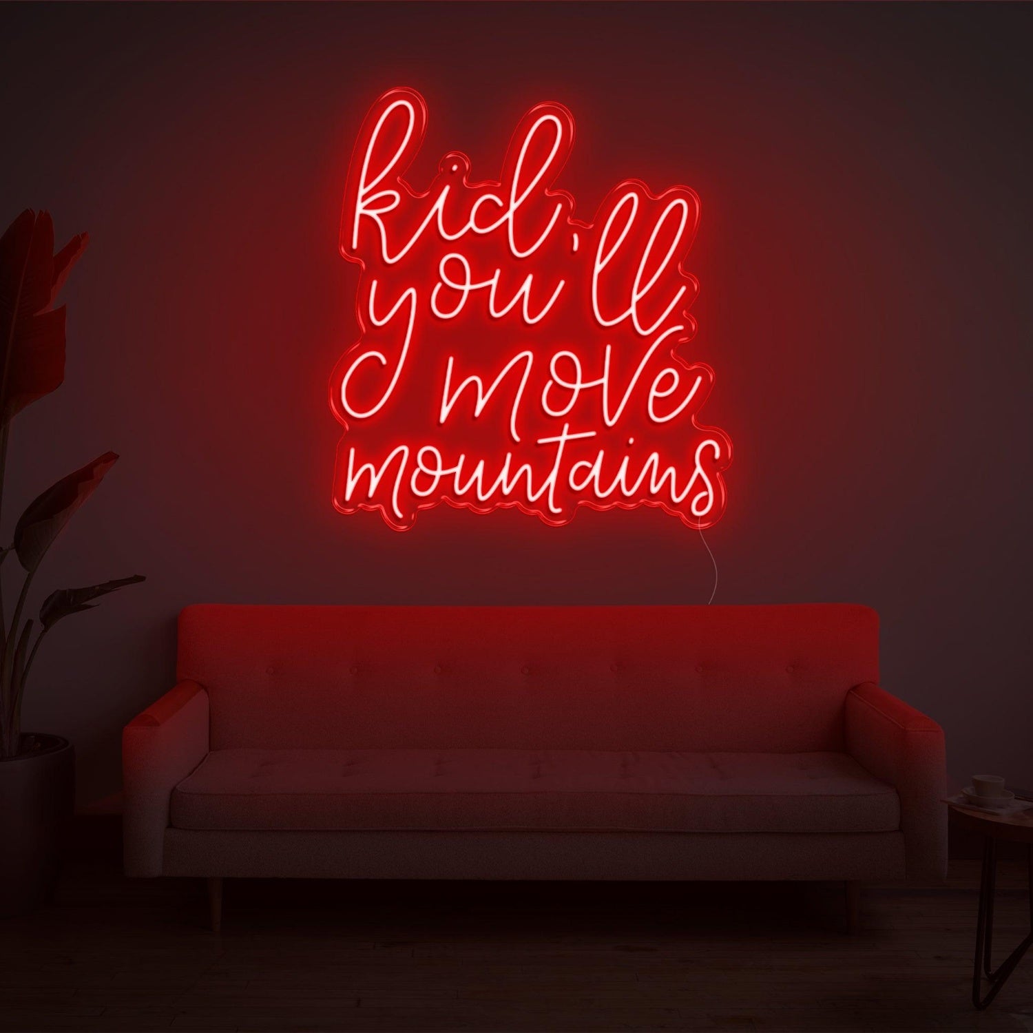 Kid Youll Move Mountains Purple Inspirational Led Neon Sign For Indoor Home Decor | Shineneon