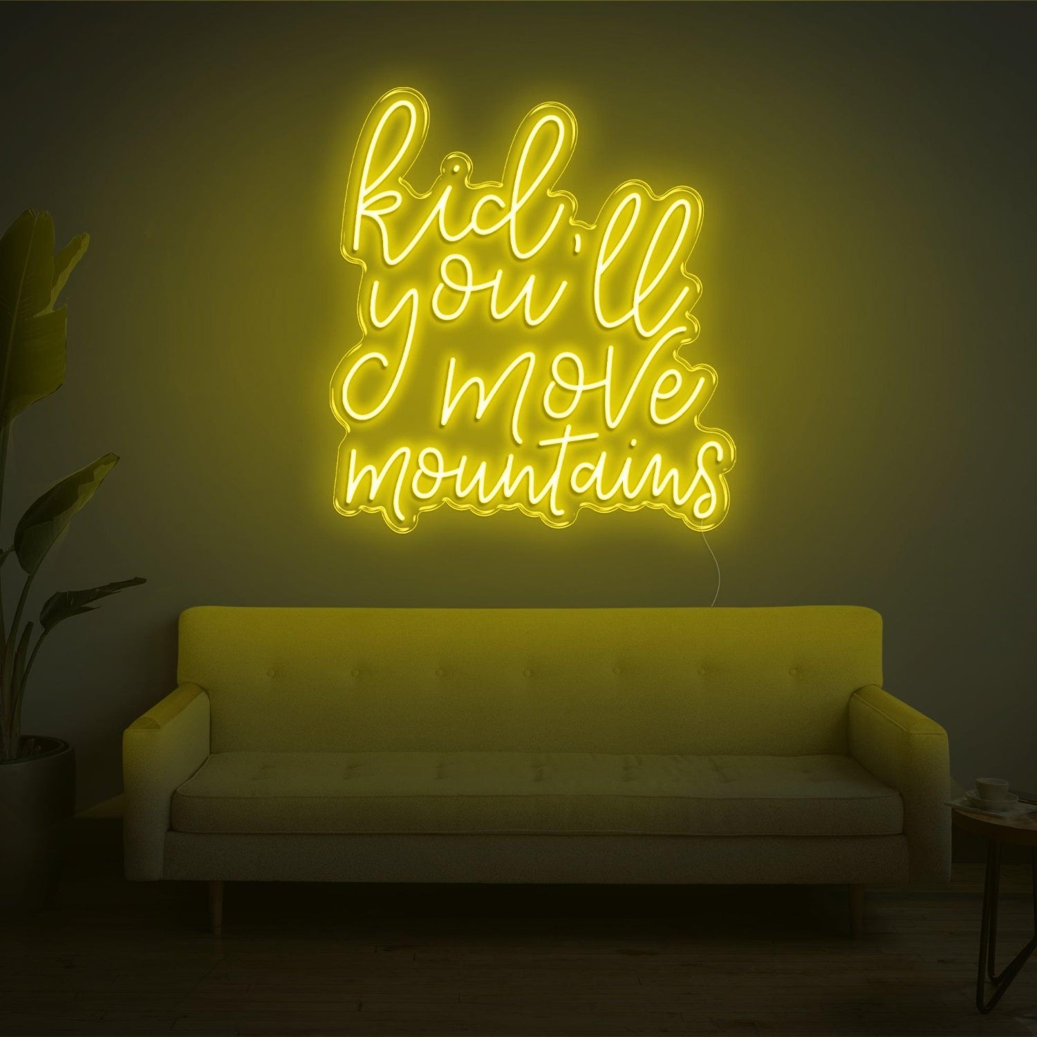 Kid Youll Move Mountains Purple Inspirational Led Neon Sign For Indoor Home Decor | Shineneon