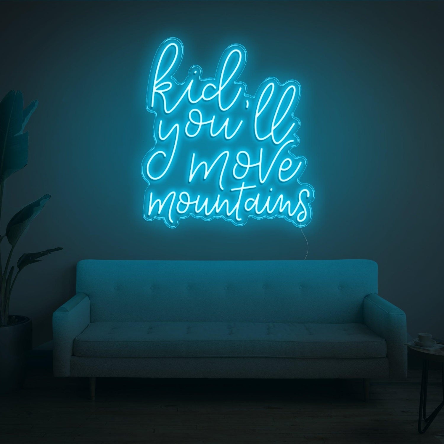 Kid Youll Move Mountains Purple Inspirational Led Neon Sign For Indoor Home Decor | Shineneon