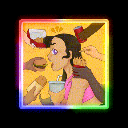 Kids Love Fast Food Led Neon Sign For Burger Place Wall Art Rgb Color