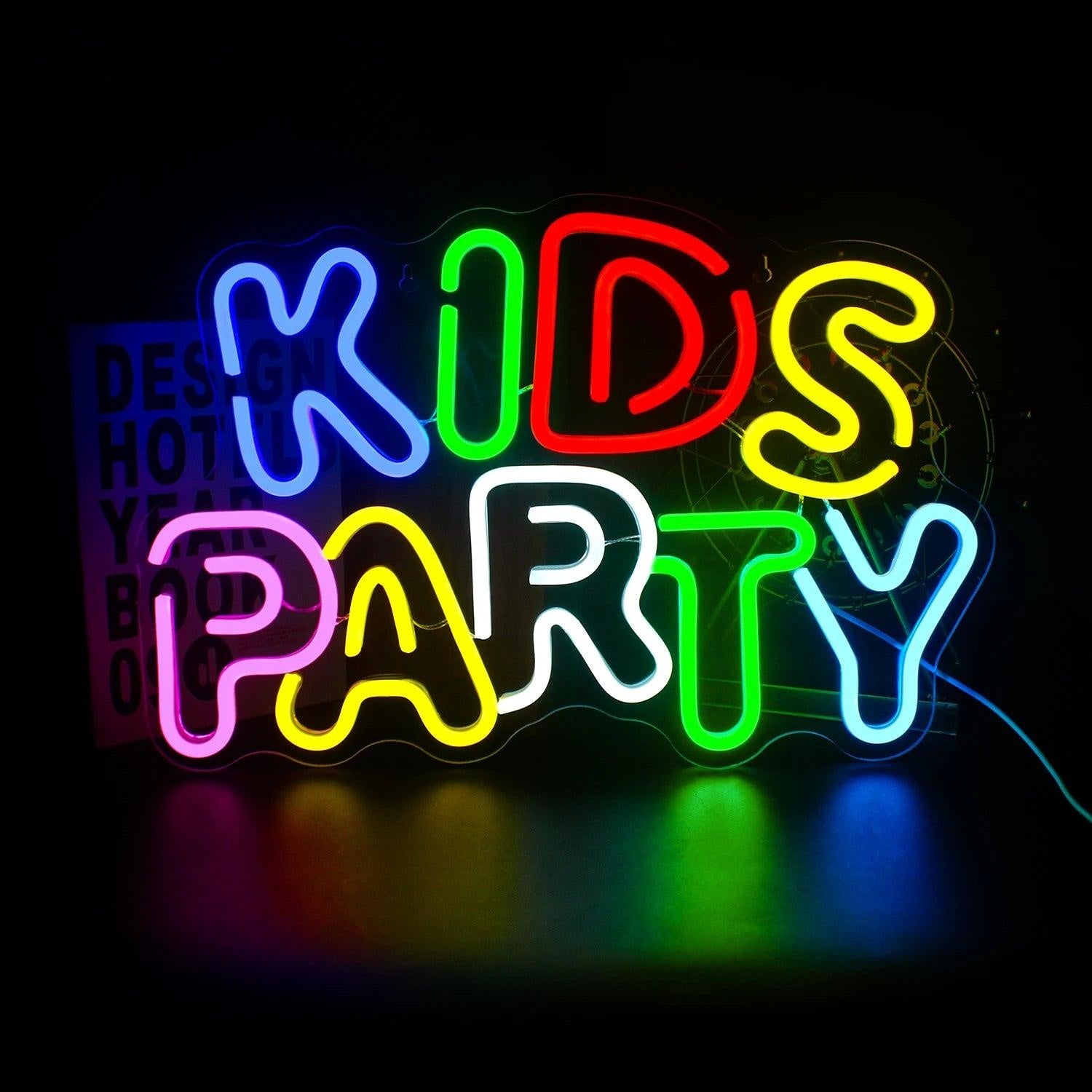 Kids Party Multicolor Led Neon Sign For Children Birthday Room Decor | Shineneon