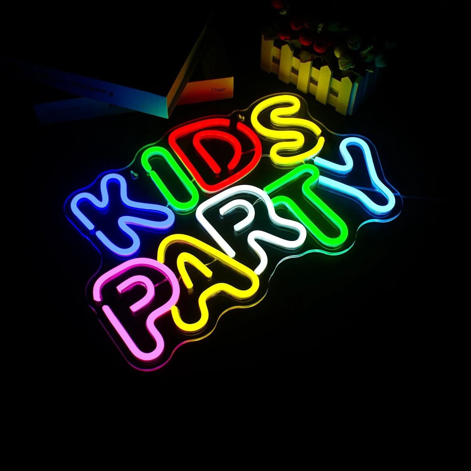 Kids Party Multicolor Led Neon Sign For Children Birthday Room Decor | Shineneon