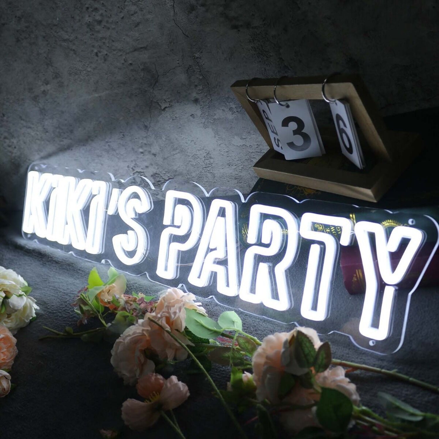 Kikis Party White Led Neon Sign - Shineneon